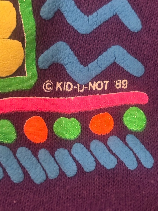 Vintage Lee Made in USA Purple  Palm Tree Graphic Sweatshirt - Picture 7 of 7